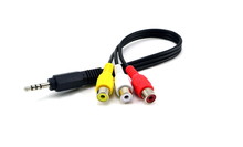 Audio Video AV Cable Adapter With Jack Plug And Connections