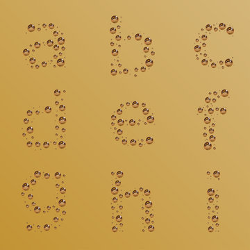 vector bubble alphabet - part 1