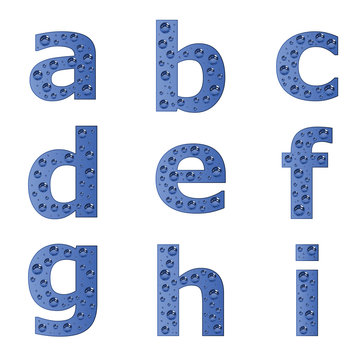 vector bubble alphabet - part 1