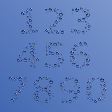 vector bubble digits