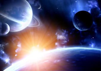 Wall Mural - space flare