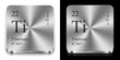 Titanium, two metal web buttons