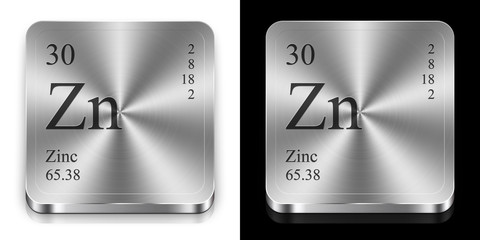 Zinc, two metal web buttons