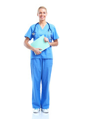 Wall Mural - Professional medical woman doctor.