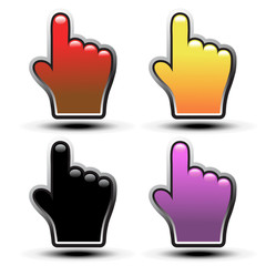 Poster - Vector buttons of hand