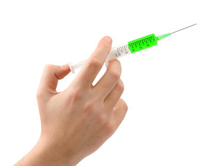 Poster - Syringe in hand