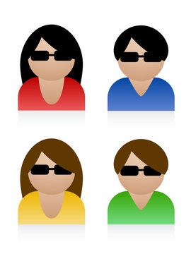 Vector male female icons