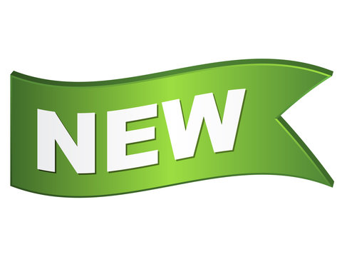 vector wavy new sign