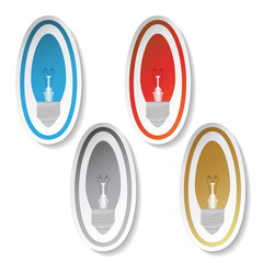 Poster - Vector lightbulb stickers