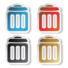 Poster - Vector bin stickers