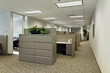 Office space with cubicles