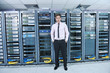 © .shock - young it engeneer in datacenter server room
