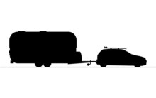 Caravan Or Camper Van, Vector