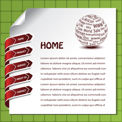 Poster - Vector web navigation template