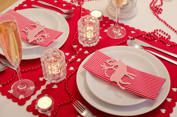 Wall Mural - Christmas table set