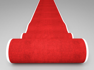 red carpet white borders unrolls, concept exclusivity success