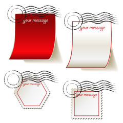 Poster - Vector set of templates for message