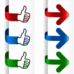 Poster - vector navigation hands and arrows