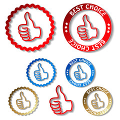 Poster - Vector best choice stickers