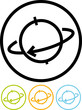 Planet orbit - vector icon