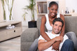 © auremar - happy mixed couple at home