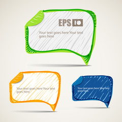 Poster - Background of abstract talking bubbles
