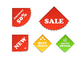 Aufkleber - Colorful shopping labels collection