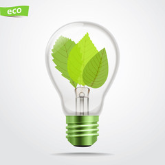 Poster - Green energy lamp