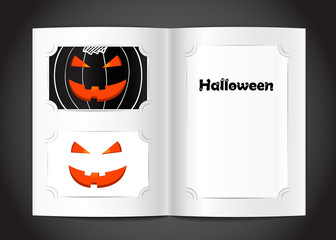Poster - Photo album with Happy Halloween congratulations