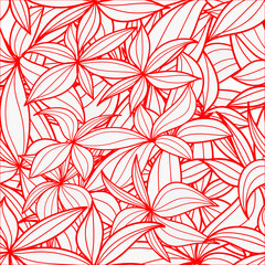 Poster - Leaves seamless background