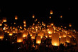 © Oran Tantapakul - Thai traditional Newyear balloon lantern at night