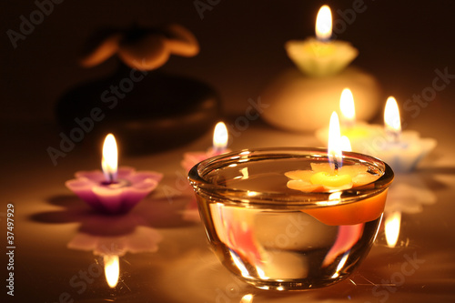 Naklejka na meble flower candles isolated in white background