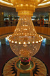 A huge magnificent crystal chandelier