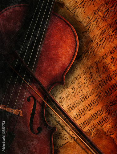 Dekoracja na wymiar  skrzypce-na-nutach