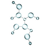 Fototapeta Łazienka - Molecule. Isolated on white background
