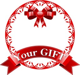 Wall Mural - Your gift label