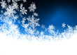 canvas print picture - blauer Hintergrund, abstrakt, Flocken, Schnee, Kristalle, Winter