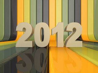 New Year 2012 3d render