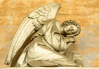 Wall Mural - sleeping angel, sculpture