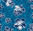 Hawaiian flowers  seamless pattern