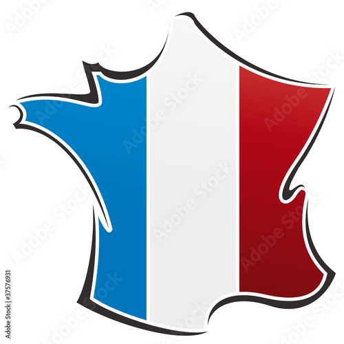 Obraz na płótnie vecteur carte de france
