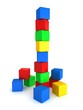 children's toy colorful cube tower