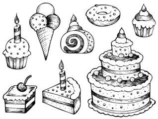 Poster - Cakes drawings collection