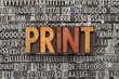 © MarekPhotoDesign.com - print word in letterpress type