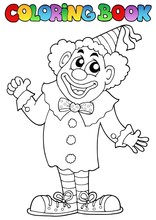 Coloring Book With Happy Clown 7