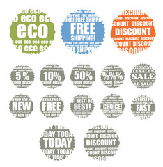 Poster - Shopping colorful labels collection