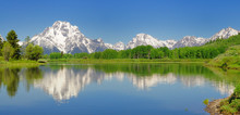 Panoramic View Of Oxbow Bend