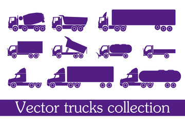 Poster - Vector truck collection