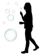 girl who blow bubbles