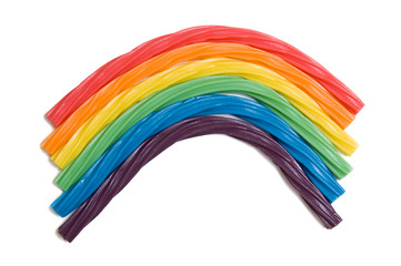 Wall Mural - Licorice rainbow isolated on white